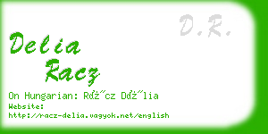 delia racz business card